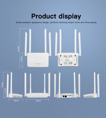 Router WIFI 4G LTE de 150Mbps, 4 antenas externas, potenciador de señal de potencia, punto de acceso más suave, conexión con cable, tarjeta Micro SIM inteligente