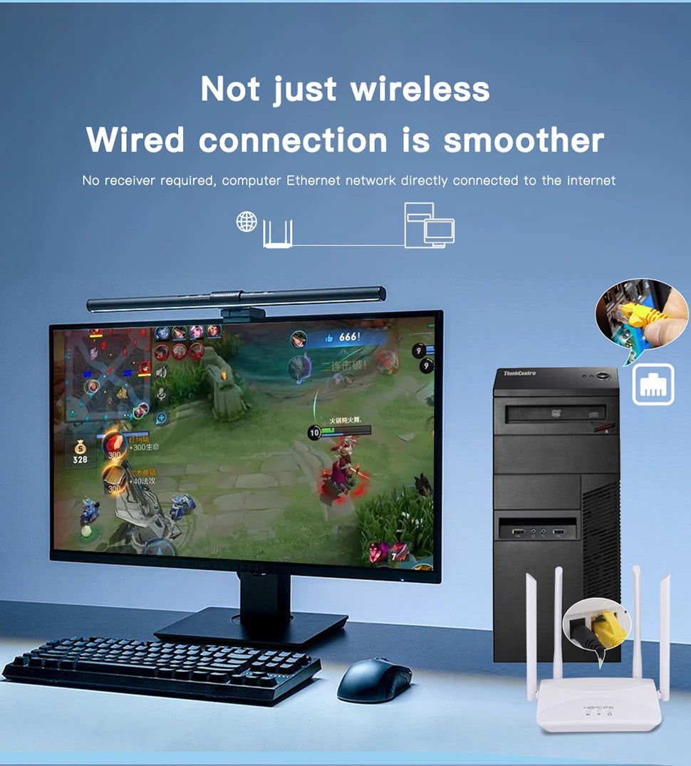 Router WIFI 4G LTE de 150Mbps, 4 antenas externas, potenciador de señal de potencia, punto de acceso más suave, conexión con cable, tarjeta Micro SIM inteligente