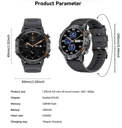 LIGE New1 | Smartwatch 1.39″ con Llamadas Bluetooth – Tu Compañero Fitness & Estilo