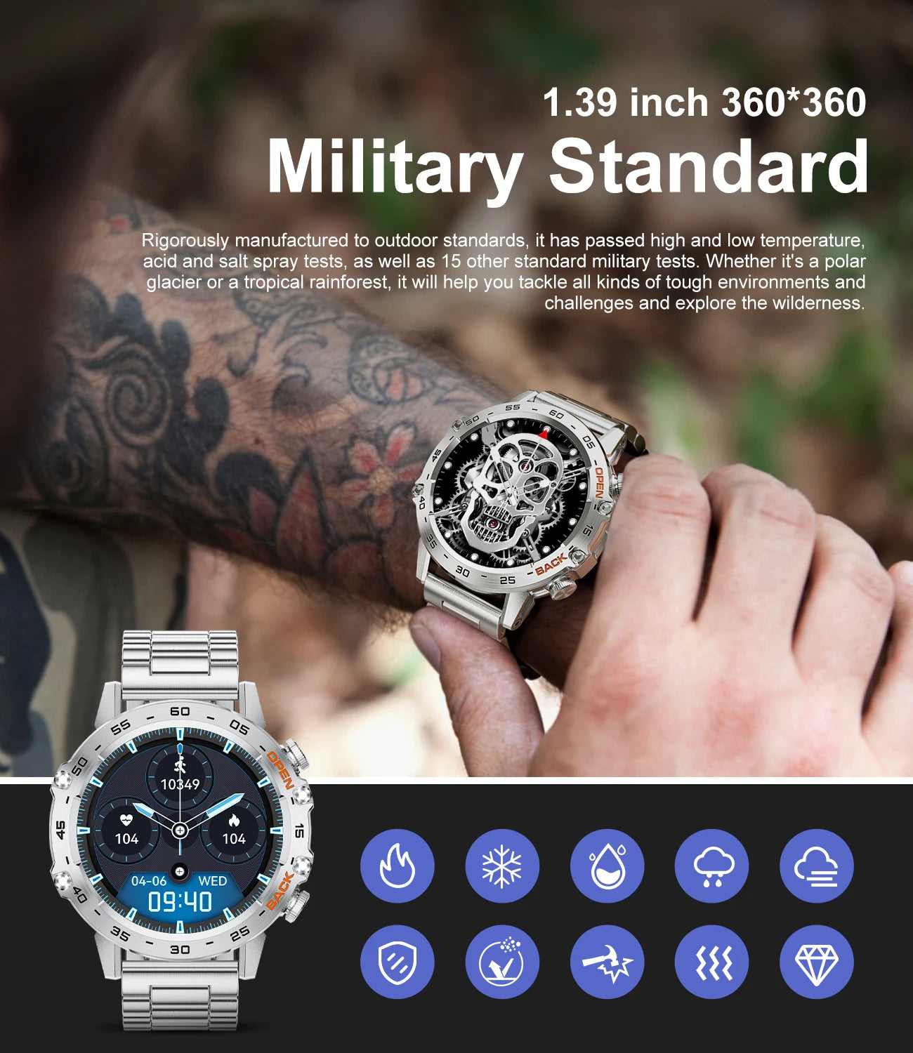 LIGE New1 | Smartwatch 1.39″ con Llamadas Bluetooth – Tu Compañero Fitness & Estilo